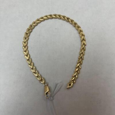 K636 14k Yellow Gold Wing Link Bracelet 