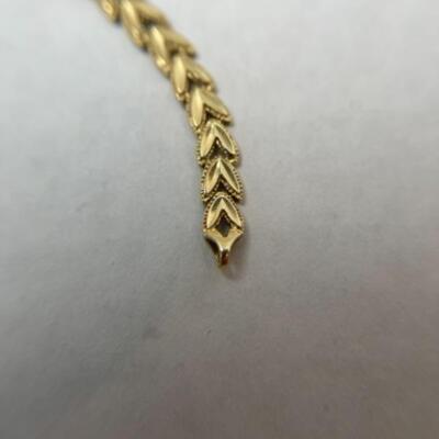 K636 14k Yellow Gold Wing Link Bracelet 