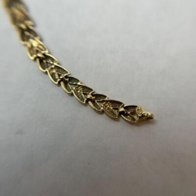 K636 14k Yellow Gold Wing Link Bracelet 