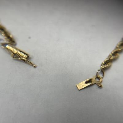 K637 14k Yellow Gold Rope Bracelet 