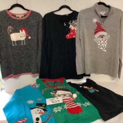 G - 823  Meowy Christmas Sweater Lot. Size XL