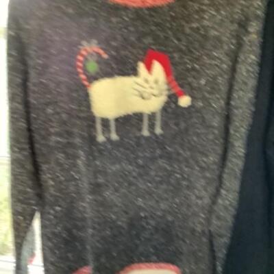 G - 823  Meowy Christmas Sweater Lot. Size XL