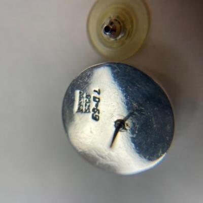 K640 Sterling Silver Black Onyx, Pearl, Glass Choker Earring Set