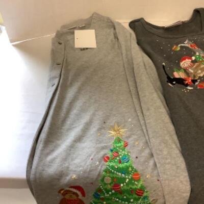 G - 824  Cats At Play Christmas Sweater Lot 