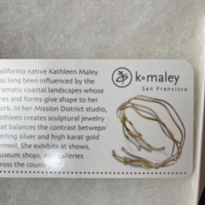 K643 Artisan Silver & Vermeil Necklace and Silver Earrings by Marcell 