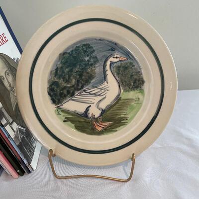Lot 144 - Leslie Holmes Signed Print, Iden Pottery and Books on Great Britain