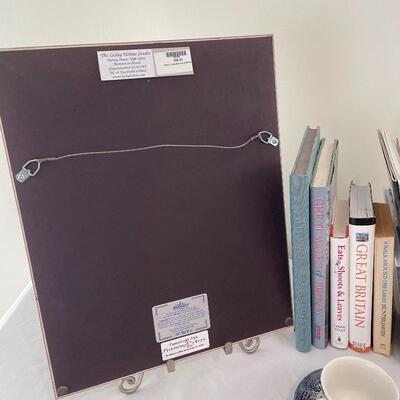 Lot 144 - Leslie Holmes Signed Print, Iden Pottery and Books on Great Britain