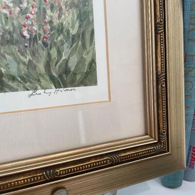 Lot 144 - Leslie Holmes Signed Print, Iden Pottery and Books on Great Britain