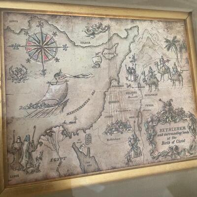 Lot 145 - Bethlehem Map & Books on Religion 