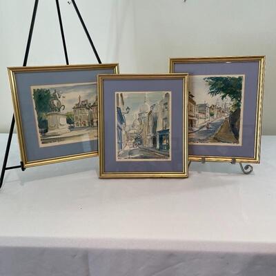 Lot 146 - 3 Pierre Gardin French Watercolors & Normandy Book
