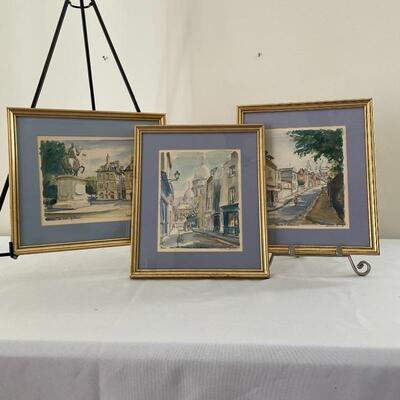Lot 146 - 3 Pierre Gardin French Watercolors & Normandy Book
