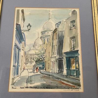Lot 146 - 3 Pierre Gardin French Watercolors & Normandy Book