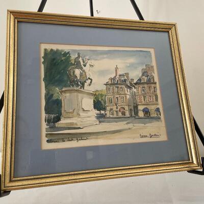 Lot 146 - 3 Pierre Gardin French Watercolors & Normandy Book