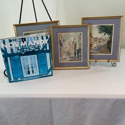 Lot 146 - 3 Pierre Gardin French Watercolors & Normandy Book
