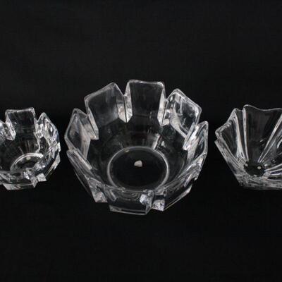Lot #200: Vintage Orrefors Sweden Crystal Candy Dish Set