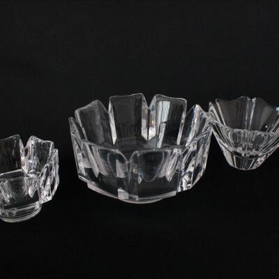 Lot #200: Vintage Orrefors Sweden Crystal Candy Dish Set