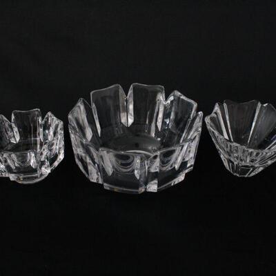 Lot #200: Vintage Orrefors Sweden Crystal Candy Dish Set
