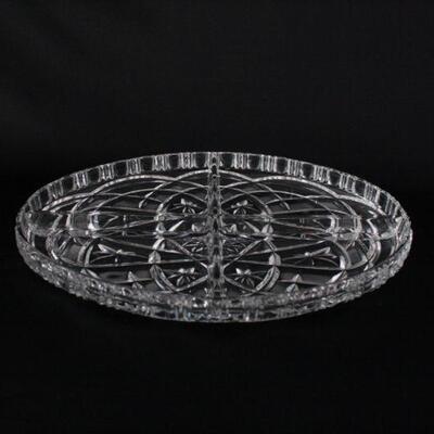 Lot #201: Vintage Cut Crystal Serving Platter 