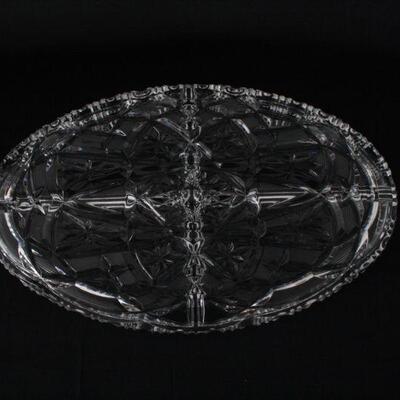 Lot #201: Vintage Cut Crystal Serving Platter 