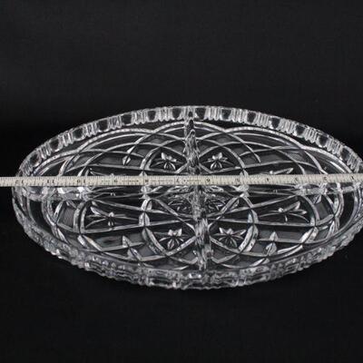 Lot #201: Vintage Cut Crystal Serving Platter 