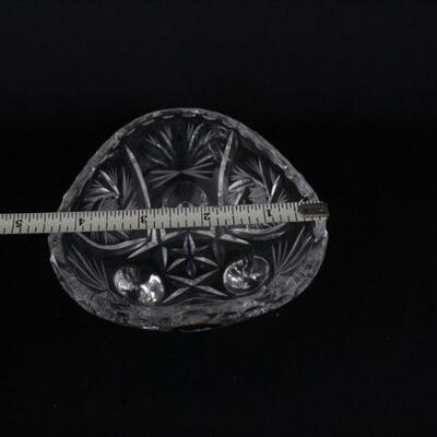 Lot #202: Vintage Bohemia Cut Crystal Footed Candy Dish Set