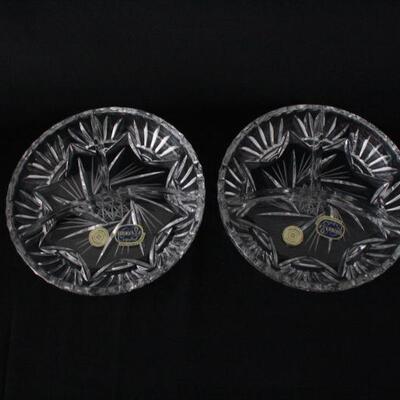 Lot #203: Vintage Bohemia Cut Crystal Candy Dish Set