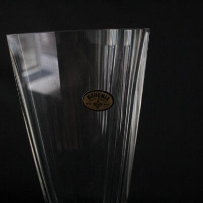 Lot #205: Vintage Bohemia Lead Crystal Vase Czech Republic  