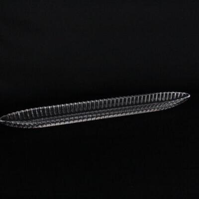 Lot #208: Vintage Bohemia Hand Cut Crystal Extra Long Serving Dish