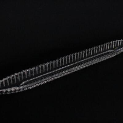 Lot #208: Vintage Bohemia Hand Cut Crystal Extra Long Serving Dish