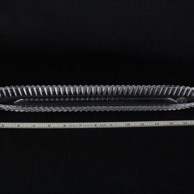 Lot #208: Vintage Bohemia Hand Cut Crystal Extra Long Serving Dish