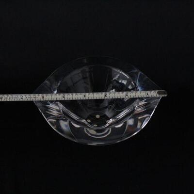 Lot #210: Orrefors Sweden Leaded Crystal Vase and Candy Dish