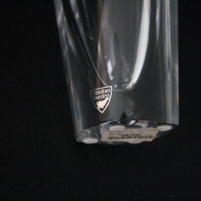 Lot #210: Orrefors Sweden Leaded Crystal Vase and Candy Dish