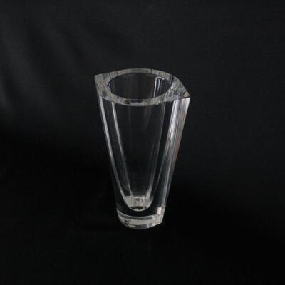 Lot #210: Orrefors Sweden Leaded Crystal Vase and Candy Dish