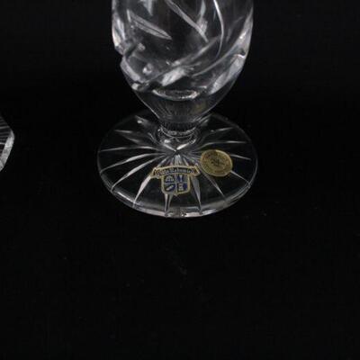 Lot #214: Vintage Cut Crystal Bud Vases Set
