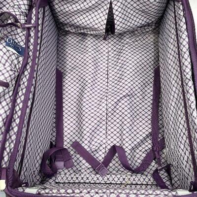 CHAPS LARGE â€œLIGHT FORMâ€ ROLLING PURPLE SUITCASE
