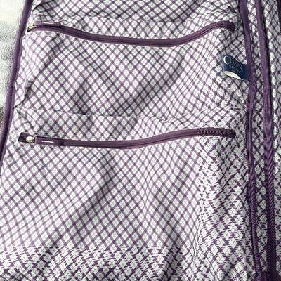 CHAPS LARGE â€œLIGHT FORMâ€ ROLLING PURPLE SUITCASE