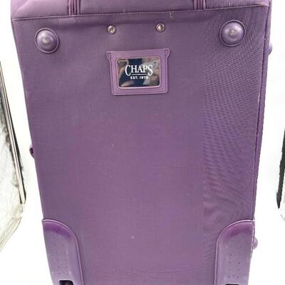 CHAPS LARGE â€œLIGHT FORMâ€ ROLLING PURPLE SUITCASE