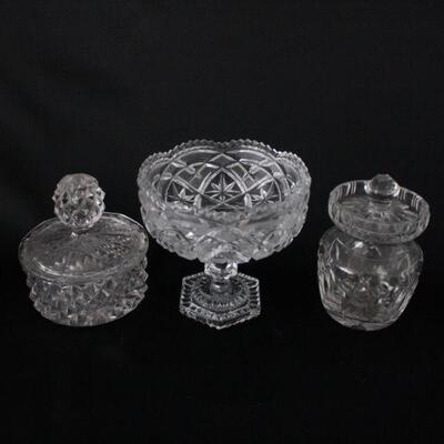 Lot #215: Assorted Vintage Crystal Pieces 