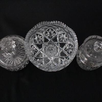 Lot #215: Assorted Vintage Crystal Pieces 