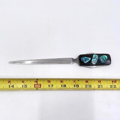 STONE INLAY LETTER OPENER MULTI-TOOL