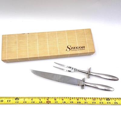 VINTAGE STEGOR STAINLESS CARVING SET