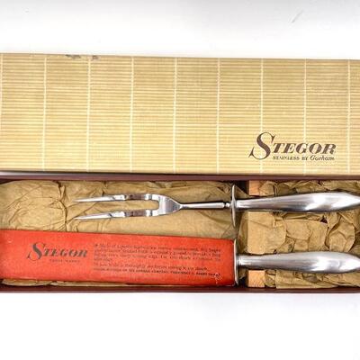VINTAGE STEGOR STAINLESS CARVING SET