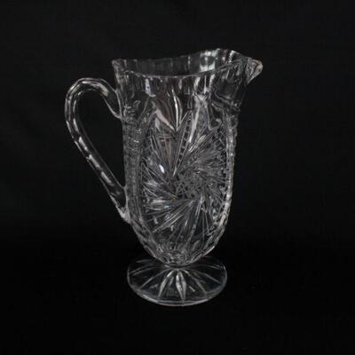 Lot #224: Crystal Water Pitcher 