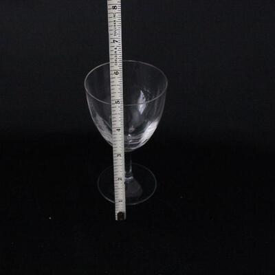 Lot #225: Vintage Etched Wine Glasses 