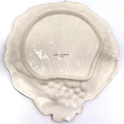 FITZ AND FLOYD HAND-PAINTED COUNTRY-STYLE DECORATIVE PLATES SET OF 2