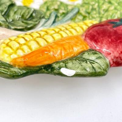 FITZ AND FLOYD HAND-PAINTED COUNTRY-STYLE DECORATIVE PLATES SET OF 2