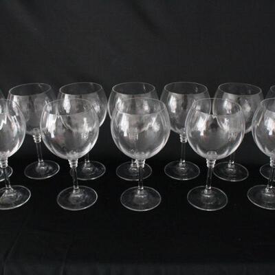 Lot #228: Clear Cut Red Wine Glasses Set