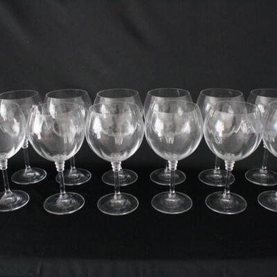 Lot #228: Clear Cut Red Wine Glasses Set