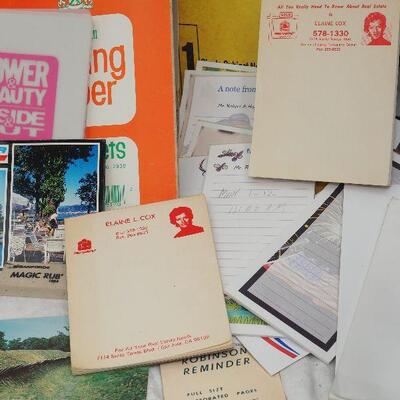Lot 29 Vintage notebooks and Post cards