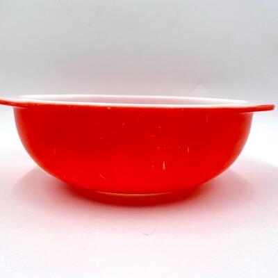 VINTAGE RED PYREX BOWL